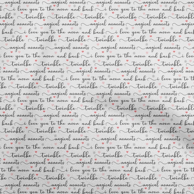 oneOone Cotton Flex Gray Fabric Text Craft Projects Decor Fabric Printed By The Yard 40 Inch Wide
