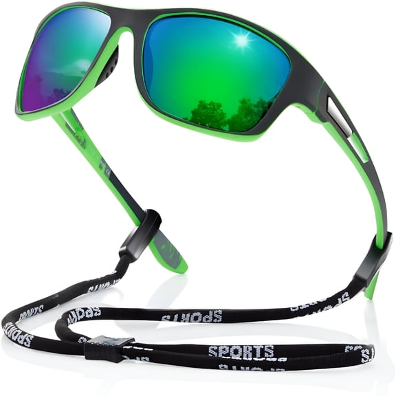 HBMYN Polarized Sports Sunglasses for Men: Uv400 Protection Glasses Wrap Around Goggles for Driving Fishing