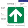 thumbnail image 3 of Up Arrow Sign - Green, 12x12 Aluminum, 3 of 8
