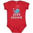thumbnail image 3 of Inktastic Just Arrived Baby Boy Whale Boys Baby Bodysuit, 3 of 5