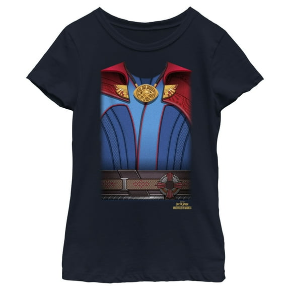 Girl's Marvel Doctor Strange in the Multiverse of Madness Doctor Strange Shirt Graphic Tee Navy Blue Large