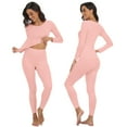 thumbnail image 6 of MISS COCOLI Thermal Underwear for Women Long Underwear Sets Crew Neck Thin Base Layers Sets, 6 of 6