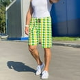 thumbnail image 6 of Lsque yellow and green houndstooth Pattern Mens Sleep Pajama Shorts,Short Pajama Pants, Cotton Ultra-Soft Knit-Small, 6 of 6