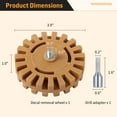 thumbnail image 6 of 3.9" Decal Remover Eraser Wheel, Sticker Remover Tool with Drill Adapter, Sticker Remover for Cars, Decal Remover for Car RV Motorcycle Window for Adhesive Sticker Pinstripe Vinyl Decals, 6 of 7