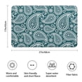 thumbnail image 3 of Teal Paisley Pattern Bathroom Rugs Mat,Non Slip Microfiber Bathroom Rug,Rubber Backing,Soft Bathroom Mats for Bathroom Floor,Tub and Shower,17x27in(43x68cm), 3 of 5