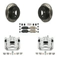 thumbnail image 1 of Transit Auto Rear Disc Brake Coated Caliper Drilled Slotted Rotors and Ceramic Pads Kit for Car Jeep Wrangler JK KCD-101305N, 1 of 11