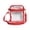 Red, variant on Clear Crossbody Purse Bag Bulk Stadium Approved 8"x 5.9" PVC Purse Bag with Strap for Travel Stadium Concerts Festival