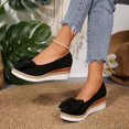 thumbnail image 5 of oqasdz Women Casual Shoes Elegant Bow Design Solid Color Slip On Dressy Shoes Comfortable Breathable Work Business Wedding Shoes Outdoor Summer, 5 of 7