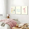 thumbnail image 2 of Trendy Preppy Canvas Wall Art Set of 3, Light Blue Bow Picture Wall Decor Paintings, Poker Lucky Coquette Room Posters Prints for Dorm College Apartment Bedroom 16x24In Framed, 2 of 5