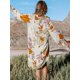 thumbnail image 2 of Vestido de blusa para mujer, cuello en V, manga larga, suelto, vestido de verano, vestidos casuales, bikini, vestido camisero, 2 of 4