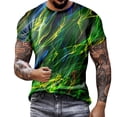thumbnail image 1 of Waiimak Hommes Mode Décontractée Impression Sport Manches Courtes Été Décontractée Tops, 1 of 5