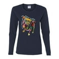 thumbnail image 3 of Dean Russo Some Angels Dog Lover Womens Graphic Long Sleeve T-Shirt, Navy, Small, 3 of 6
