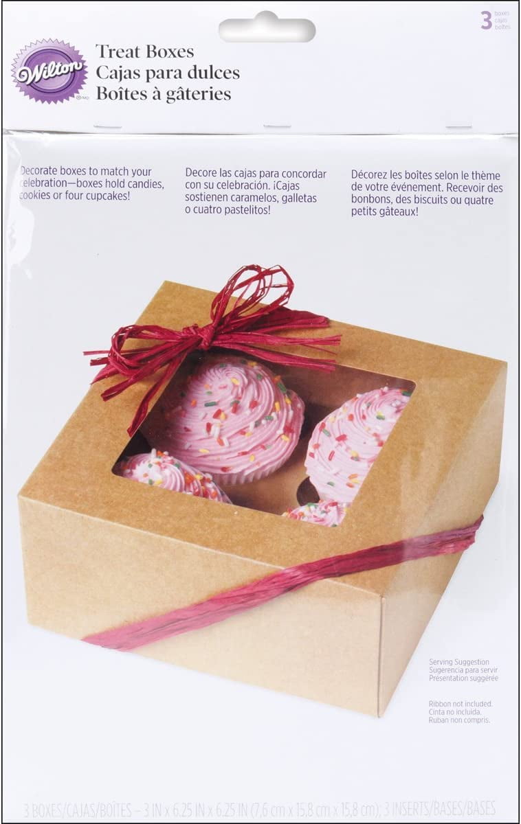 Wilton Kraft 4 Cavity Cupcake Boxes, 3 Count, Cupcake 4 ... Wilton Kraft 4 Cavity Cupcake Boxes, 3 Count, Cupcake 4 ...