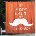 thumbnail image 3 of Ambesonne New Year Shower Curtain, Keep Calm Humor Words, 69"Wx75"L, Vermilion White, 3 of 4