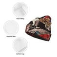 thumbnail image 3 of Lsque Geisha Skeleton With Flowers Pattern Knitted Beanie, Unisex Winter Hat, Knit Hat Winter Beanies Thick Fisherman Beanies Cuffed Plain Skull Caps, 3 of 6