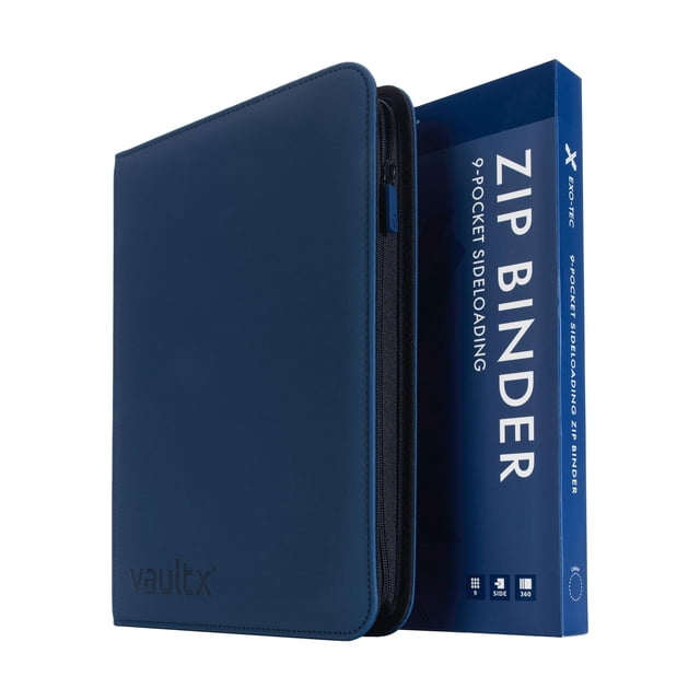 Carpeta para cartas coleccionables Vault X Zip 360 cartas azul
