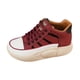 thumbnail image 5 of Zapatos casuales para mujer, zapatillas de plataforma, zapatillas de moda antideslizantes con suela gruesa, 38 Tamaño Rojo, 5 of 9