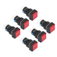 thumbnail image 4 of Uadme 25 interruptores de botón pequeños, interruptores Cuadrados de Bloqueo automático con luz, 0.630 in, 24 V, 5 A(Rojo), 4 of 8