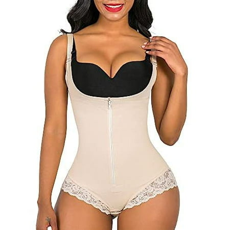 

Shapewear for Women Tummy Control Fajas Colombianas Body Shaper Zipper Open Bust Bodysuit