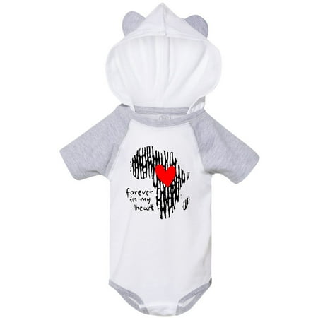 

Inktastic Black History Month Forever in My Heart Ink Print Africa Gift Baby Boy or Baby Girl Bodysuit