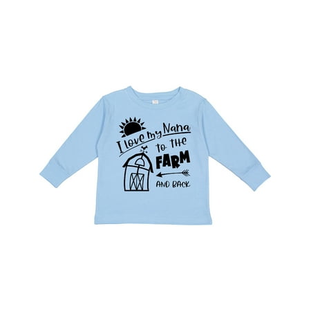 

Inktastic I Love My Nana to the Farm and Back Barn Design Gift Toddler Boy or Toddler Girl Long Sleeve T-Shirt