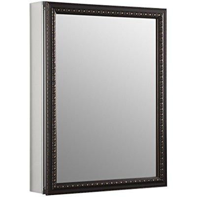 Kohler Aluminum Single Door Medicine Cabinet with Framed Mirror Door