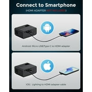 Mini Projector 1080P Portable Projector Compatible with iPhone/Android/PS4/Laptop/TV Stick, Built-in Hi-Fi Speaker, for Home Theater/Indoor Outdoor Movies/Gaming