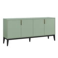 thumbnail image 5 of Sideboard Buffet Cabinet, 4 Door Storage Cabinet with Wood Leg, Aluminium Handle and 3 Adjustable Shelves, 5 of 8