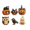 thumbnail image 6 of sruoe 6 PCS Vintage Halloween Decorations, 6 pcs Wooden Desktop Tray Decorations,Fall Halloween Decor Set for Tiered Tray Decor, 6 of 6