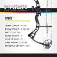 thumbnail image 2 of Diamond Archery Arc Prism Compound - Noir - 55 Lb, Main Droite, 2 of 5