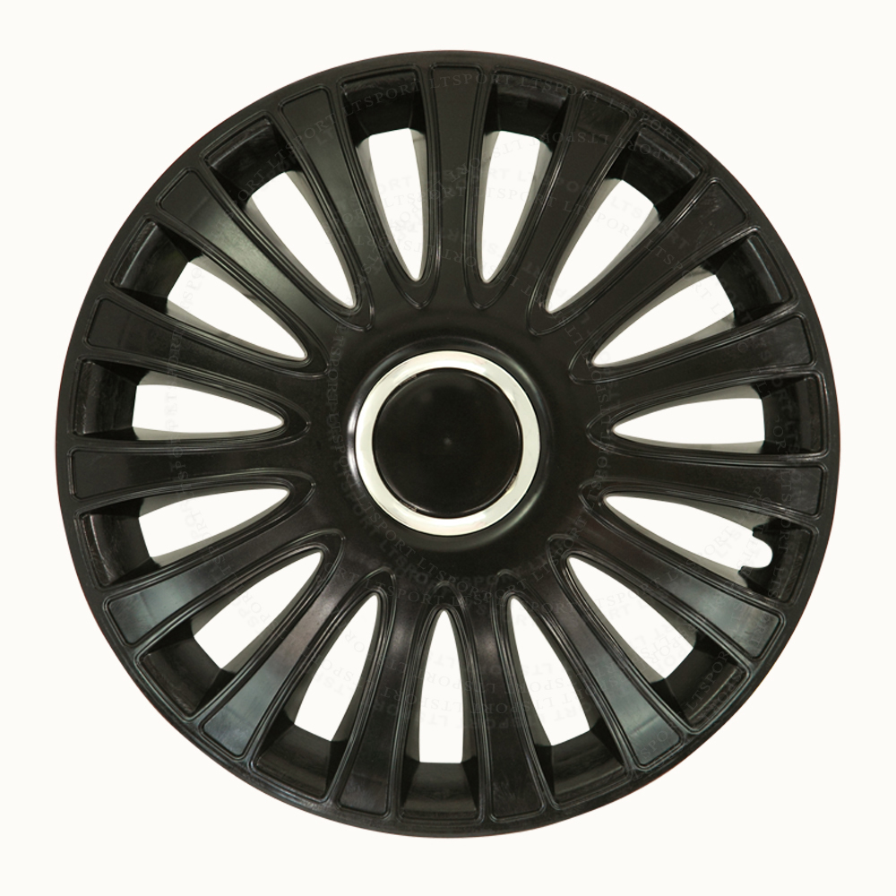 FIT 9111 HONDA SET OF 4 HUB CAPS FULL BLACK WHEEL COVERS RIMS 15" INCH