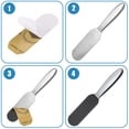 thumbnail image 2 of Qarigey 50 unids/set removedor de callos de pedicura autoadhesivo fácil de aplicar y quitar la piel muerta de acero inoxidable Protección de la piel, 2 of 6