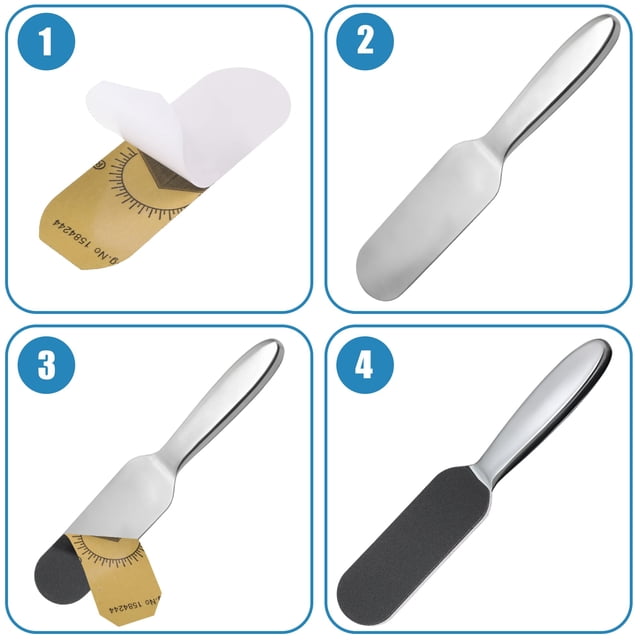 Minnieouse 50 unids/set removedor de callos de pedicura de acero inoxidable duradero y fácil de reemplazar agradable para la piel Protección de la piel