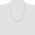 thumbnail image 2 of Diamond2Deal 14K White Gold 10.85mm Rope Chain Necklace 24inch for Women, 2 of 4