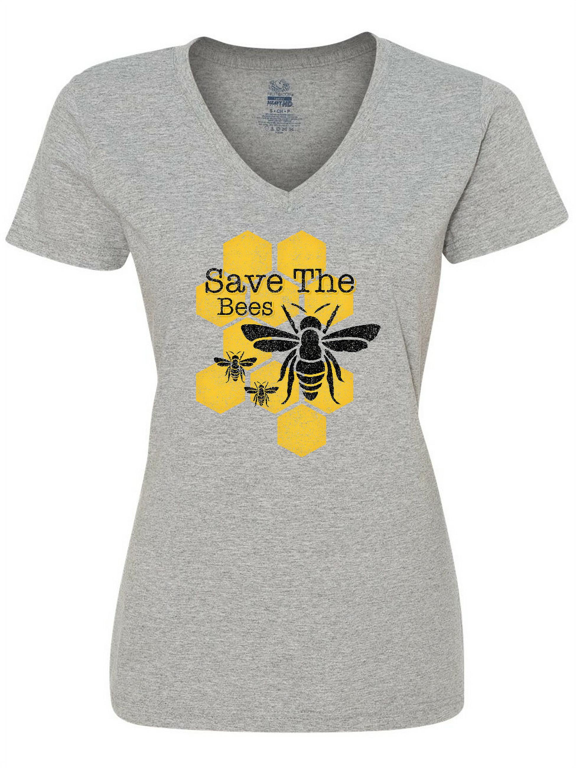 tårn Udsøgt Observation Inktastic Honeycomb Save the Bees Women's V-Neck T-Shirt - Walmart.com