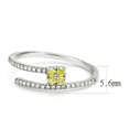 thumbnail image 2 of Women's Stainless Steel No Plating CZ Yellow Topaz Engagement Ring, 2 of 5