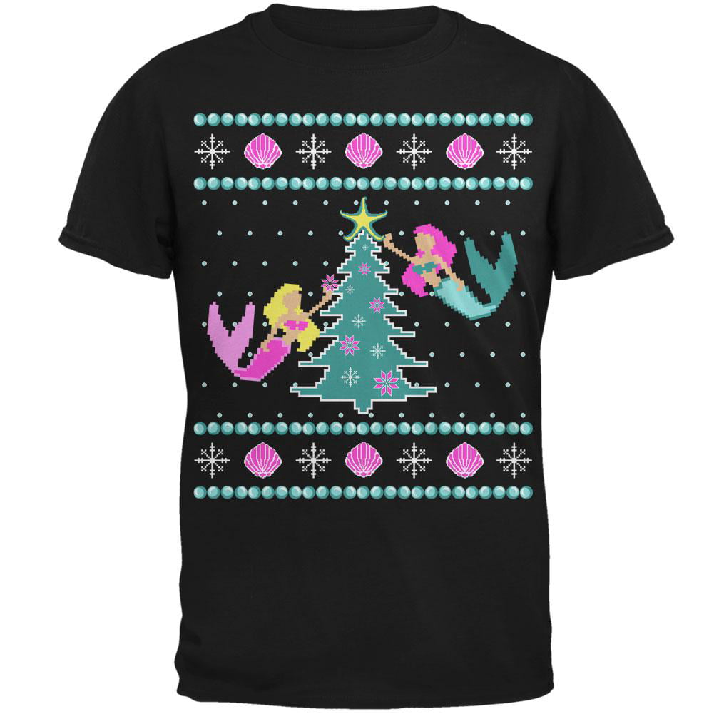 Mermaid Tree Ugly Christmas Sweater Mens Sweatshirt 
