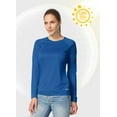 thumbnail image 3 of BALEAF Womens Shirts Long Sleeve Tops UPF 50+ Sun Protection Shirts SPF UV Quick Dry Lightweight T-Shirt Outdoor Hiking Runing Fishing Ocean Blue Size M, 3 of 6