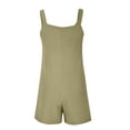 thumbnail image 4 of Summer Clearance! Women's Summer Comfortable Casual Suspender Printing Shorts Pocket Jumpsuit Shorts with Pockets 2025 Clothes, 4 of 5
