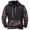 thumbnail image 2 of Spring Saving GaThRRgYP Mens Hoodies Pullover,Men Comfortable Hoodie Heart Pattern Printed Hooded Pocket Drawstring Sweatshirt, 2 of 3