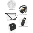 thumbnail image 3 of EEEkit Clear Zipper Cross Body Bag for Stadium Events, Clear Purse with Vegan Leather Trim, Black/Brown, 3 of 7