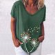thumbnail image 2 of Elegante mujer con cuello en V estampado camiseta blusa Tops sudadera OAVQHLG3B Store  lin121212, 2 of 4