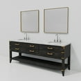 thumbnail image 5 of Norwalk 84 in W Black Oak Double Vanity, Carrara Marble Top, Faucet Set, and 36 in Mirrors, 5 of 9
