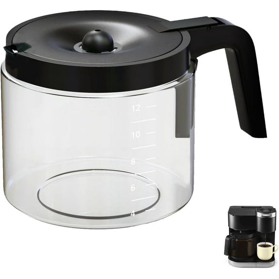 12 Cups Coffee Carafe ONLY Compatible for KEURIG K-DUO 12 Cups Coffee Machine 5100 Model (NOT Fit K-Duo Essentials 5000 & 5500 Model)