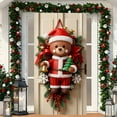 thumbnail image 5 of Cinvoph Christmas Door Cover Cute Animals Door Banner, Durable Winter Holiday Decoration for Front Porch, Indoor & Outdoor Reusable Xmas Door Hanging Cover Entry Decor 35"x71", 5 of 6