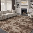 thumbnail image 3 of PureCozy 5'x8' Shag Area Rugs for Living Room Bedroom Dining Room Office Farmhouse, Plush Indoor Decorative Long-haired Light Brown Rugs Carpet, Light Brown, 3 of 5