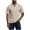 Khaki, variant on Mens Lightweight V Neck T-Shirts Summer Short Sleeve Plain Tees Casual Hippie Single Button Henley Shirt
