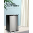thumbnail image 4 of 3.2 Cu.ft Mini Refrigerator with 7 Temp Control, FOHERE Compact Fridge with Freezer, Low Noise, Stainless Steel, 4 of 8