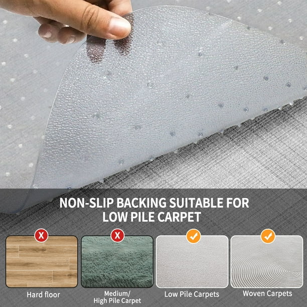 Office Chair Mat for Carpets 46 x 60 Carpet Chair Mat Slip Resistant Heavy Duty Carpet Protector for Work Home Gaming with Studs Walmart Business Supplies