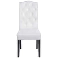 Merax High Back Nailhead Dining Chair, 2Piece Set, White PU Leather